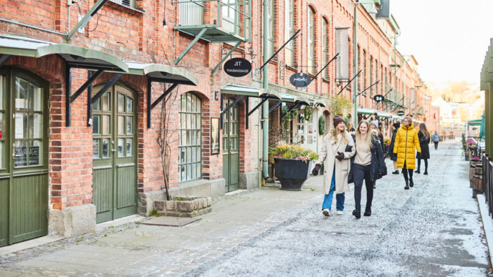 people walking in street
